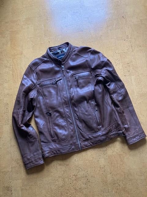 Veste en cuir véritable pour homme, Oakwood, Taille 56/58 (XL), Comme neuf, Brun