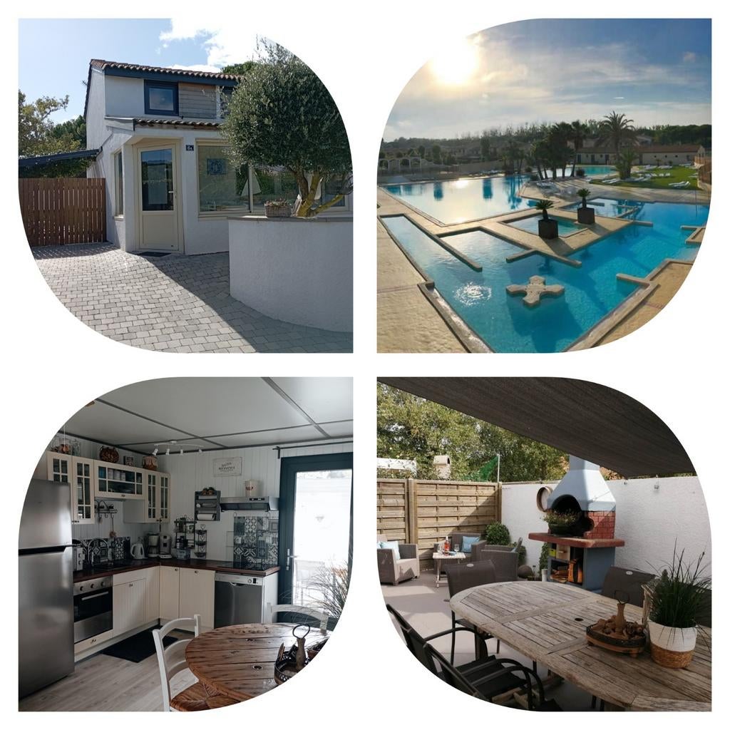 Villa 100m zee, 800m Canal Midi, Vakantie, Vakantiehuizen | Frankrijk, Languedoc-Roussillon, Chalet, Bungalow of Caravan, Recreatiepark