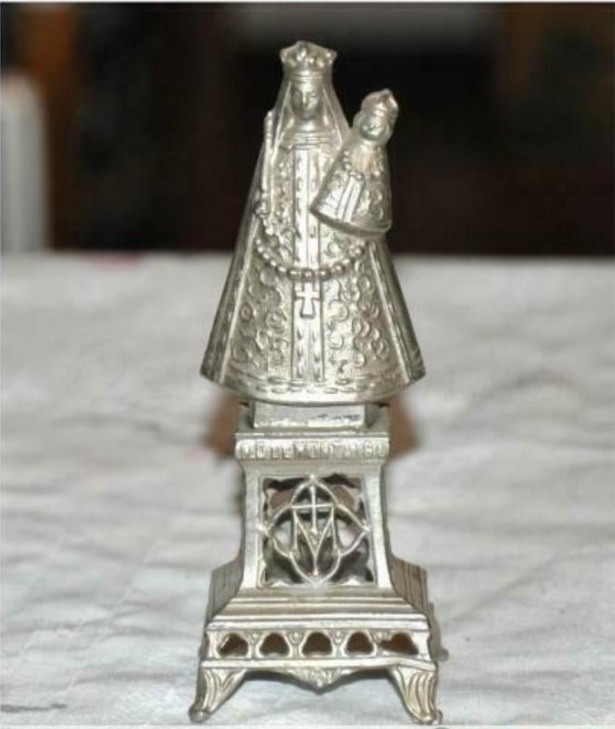 Notre dame de montaigu sur socle en regule, Enlèvement ou Envoi, Utilisé