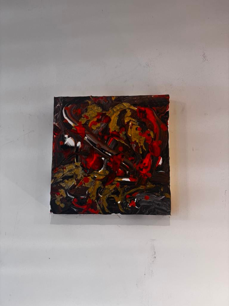 Abstract schilderij “Gold Rush”, Antiquités & Art, Art | Peinture | Abstraite, Enlèvement ou Envoi