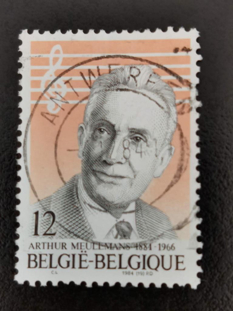 Belgie 1984 - muziek - componist Arthur Meulemans, Ophalen of Verzenden, Gestempeld, Muziek