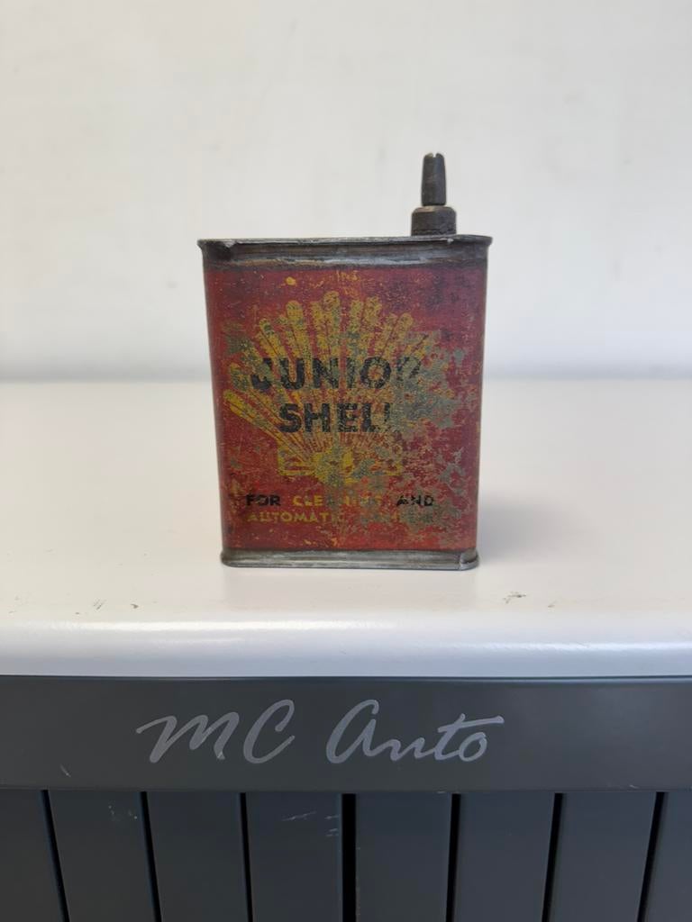 SHELL Junior mini olie blikje, Verzamelen, Ophalen of Verzenden, Gebruikt, Verpakking
