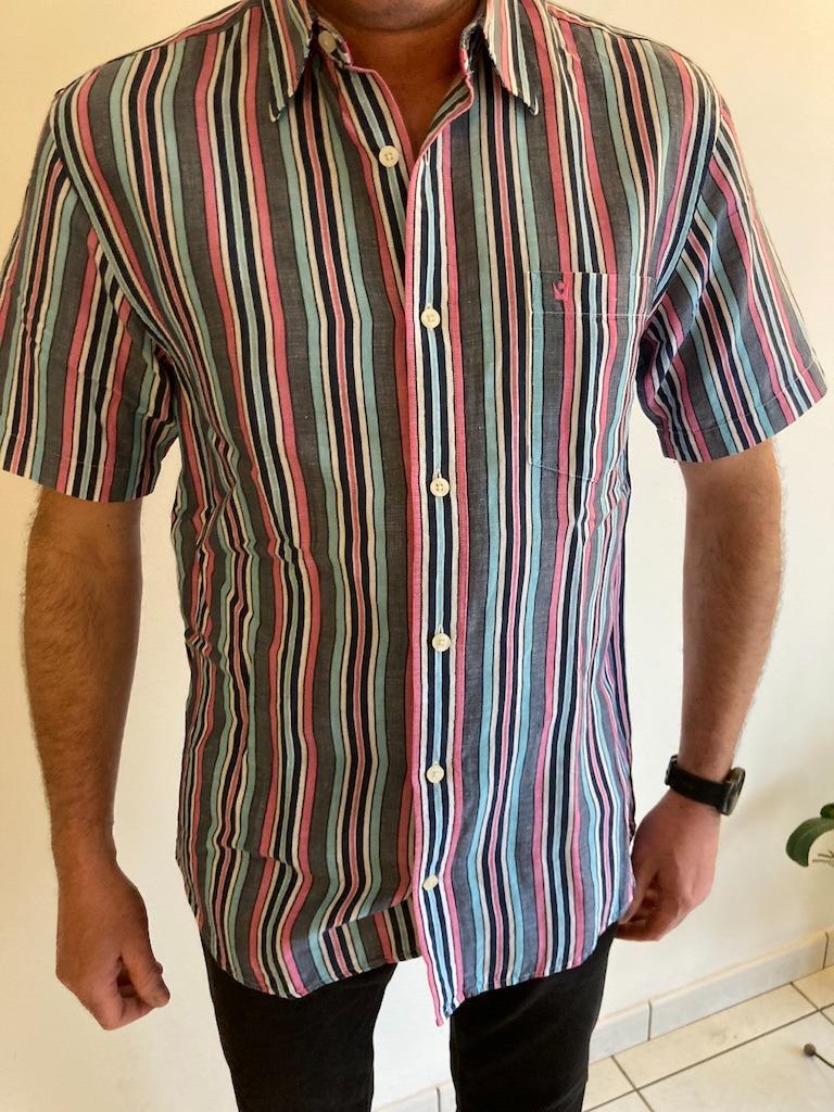 Hemd met korte mouw gestreept van Melka, Kleding | Heren, Overhemden, Overige kleuren, Verzenden, Melka, Halswijdte 39/40 (M)