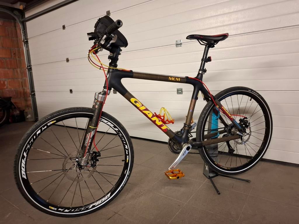 GIANT MCM Carbon Kevlar fiets MTB VTT Deore XT 10s 19,5", Fietsen en Brommers, Ophalen, Zo goed als nieuw, Giant