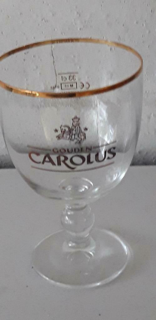 Gouden Carolus bierglazen, Ophalen of Verzenden, Zo goed als nieuw
