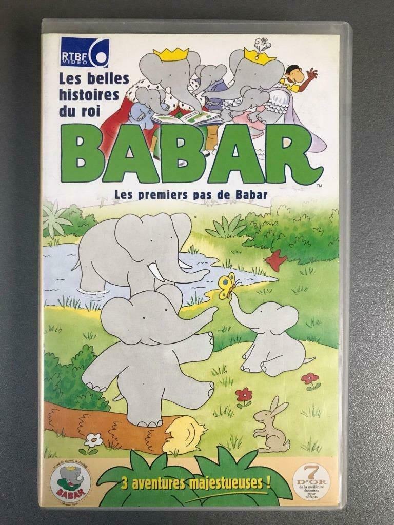 VHS Babar : Les premiers pas de Babar *, Alle leeftijden, Ophalen of Verzenden, Gebruikt, Tekenfilm