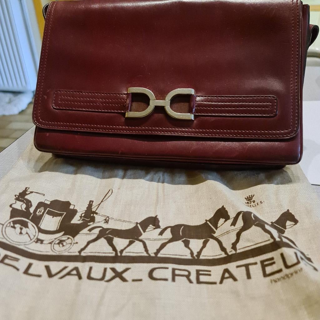 1 sacs DELVAUX bordeaux, Autres marques, Cuir, Autres couleurs, Comme neuf