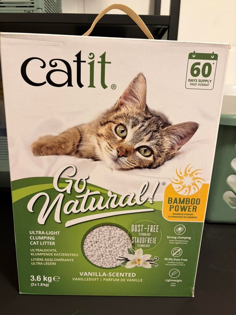 Kattenbakvulling go natural catit, Enlèvement, Comme neuf, Fermé