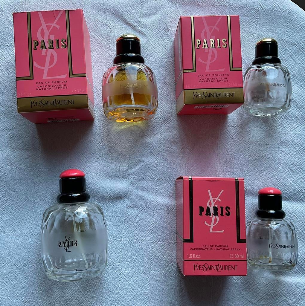 Flacons de parfums vides …. Yves Saint Laurent…. Paris, Ophalen, Gebruikt