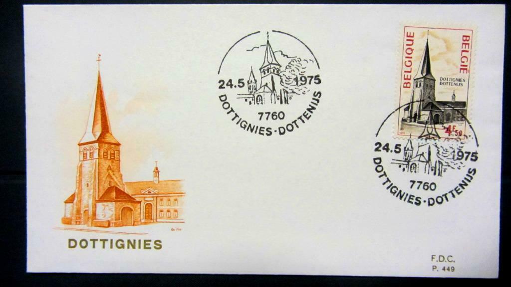 FIRST DAY COVER- TOERISME-STEDEN-ST.TRUIDEN-DOTTENIJS-BELGIË, Enlèvement ou Envoi, Affranchi, Lieu ou Bâtiment