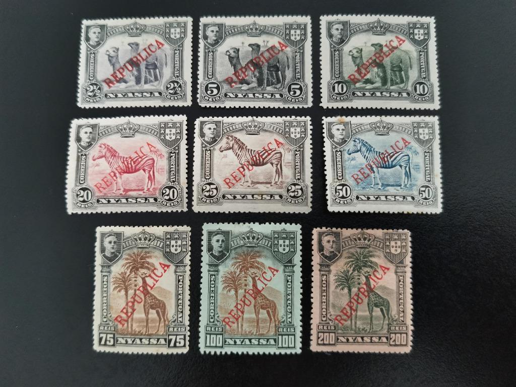 Portugese kolonie Nyassa 1911 - dromedaris, zebra, giraf *, Ophalen of Verzenden, Overige landen, Postfris