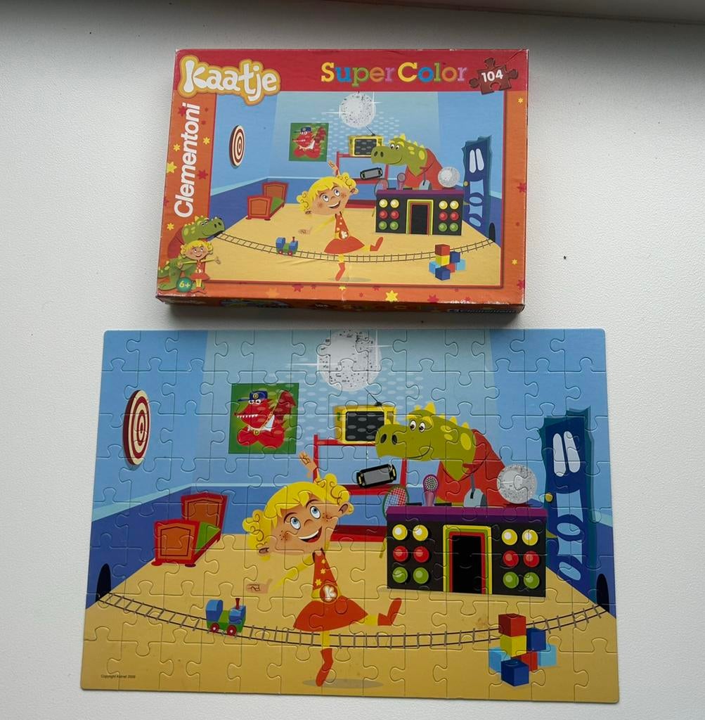 Puzzel Kaatje - 104 stuks, Kinderen en Baby's, Speelgoed | Kinderpuzzels, Ophalen of Verzenden, Meer dan 50 stukjes, Gebruikt