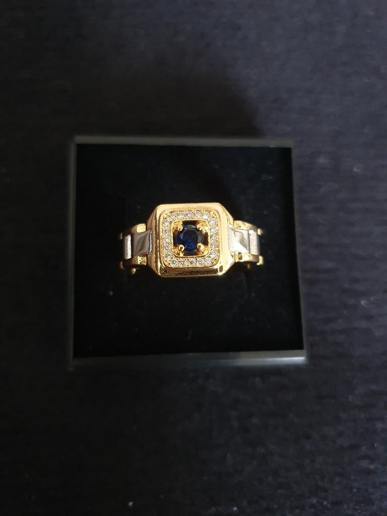 Nieuwe herenring in stainless steel maat 64, Neuf, Enlèvement ou Envoi, Fer ou Acier, Avec strass