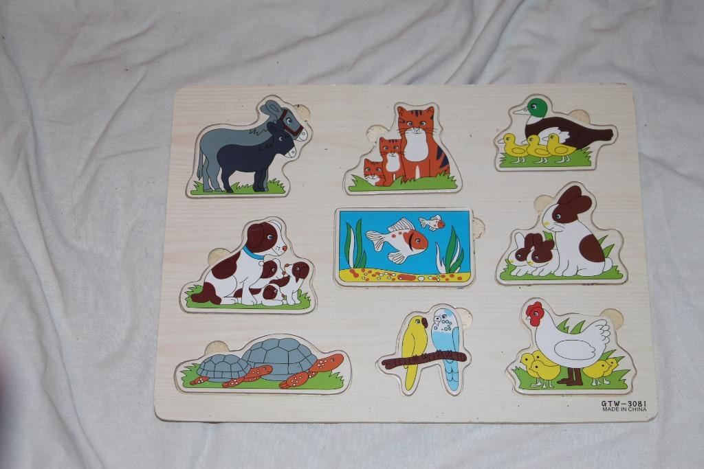 Puzzle bois pour tout petit, Comme neuf, Enlèvement, 6 mois à 2 ans, Moins de 10 pièces