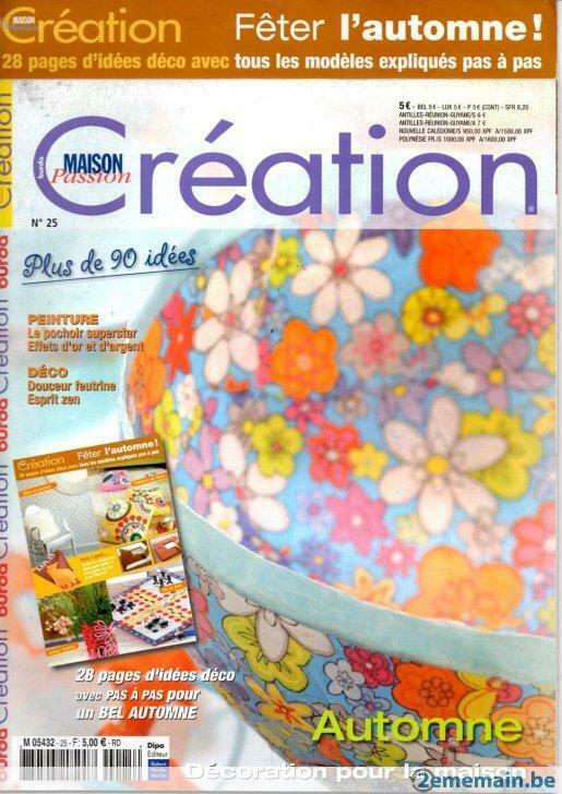 revue Burda Maison passion création n°25 : Fêter l'automne, Enlèvement ou Envoi, Neuf