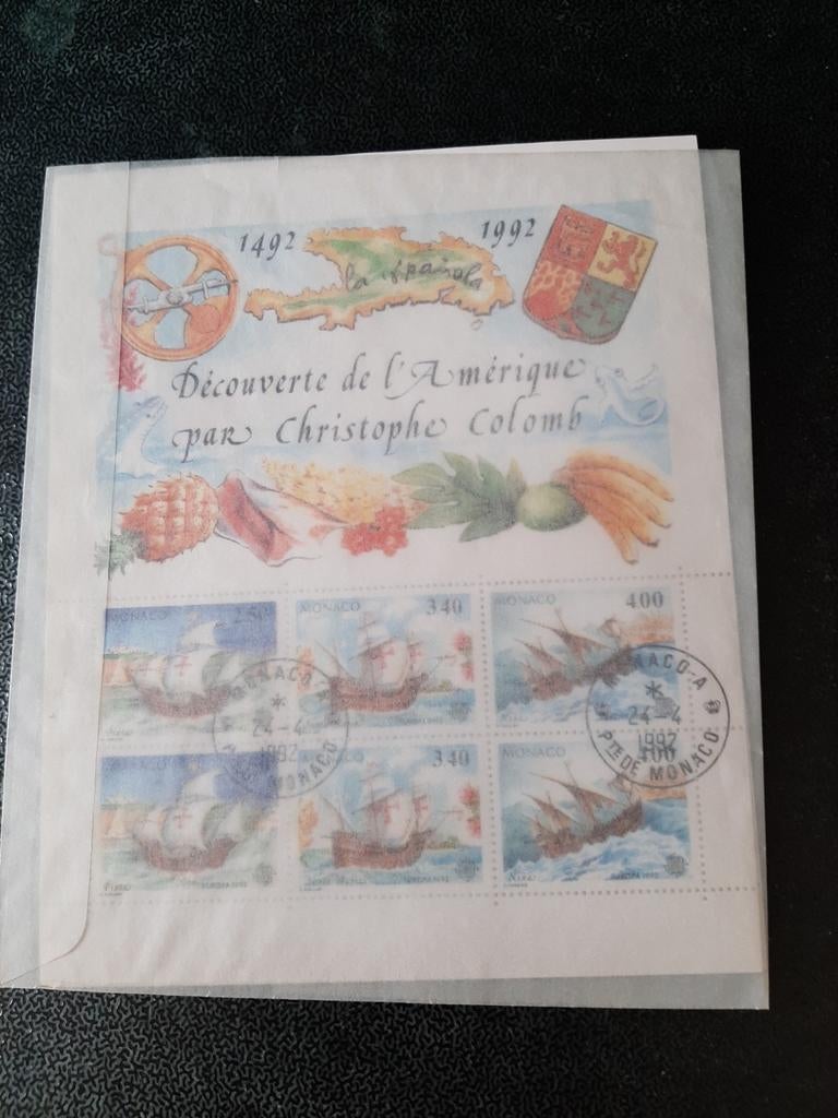 Feuillet Monaco oblitérés et non oblitérés, Enlèvement ou Envoi