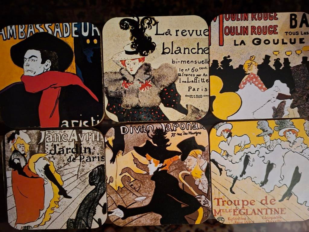 Onderzetters vintage belle epoque art, Ophalen