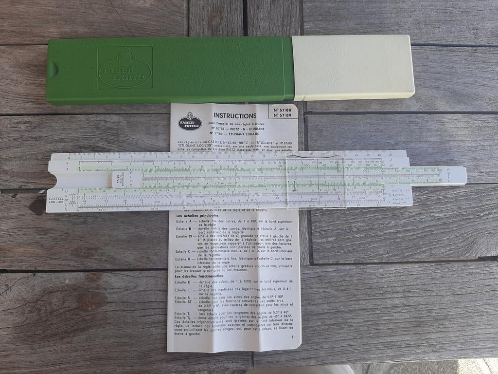 Vintage FABER CASTELL 57/89 règle à calculer, Hobby & Loisirs créatifs, Enlèvement ou Envoi, Comme neuf