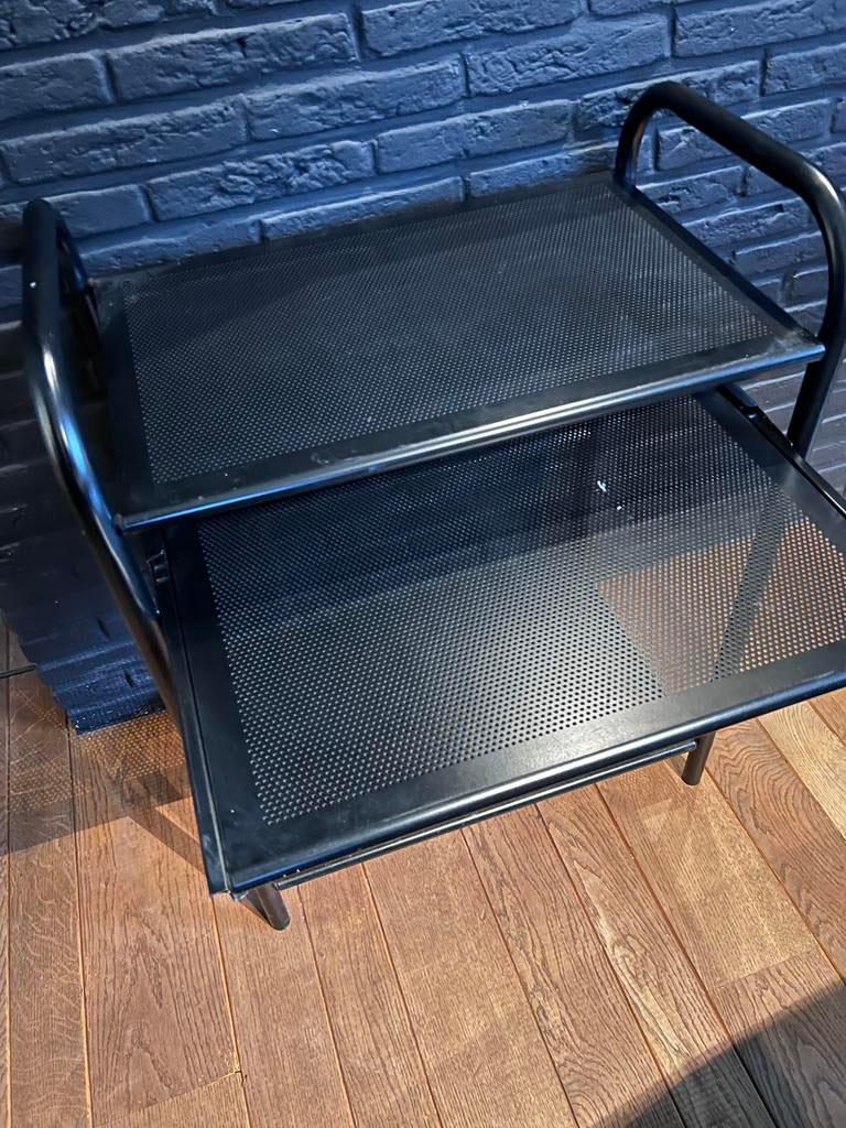 Trolley/rekje met 3 schabben, 1 uitschuifbaar, Huis en Inrichting, Ophalen, Gebruikt, Metaal of Aluminium, 55 tot 75 cm