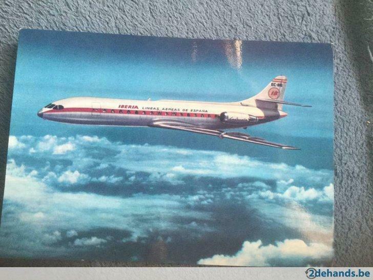 Postkaart vliegtuig iberia airlines caravelle X-R, Enlèvement ou Envoi