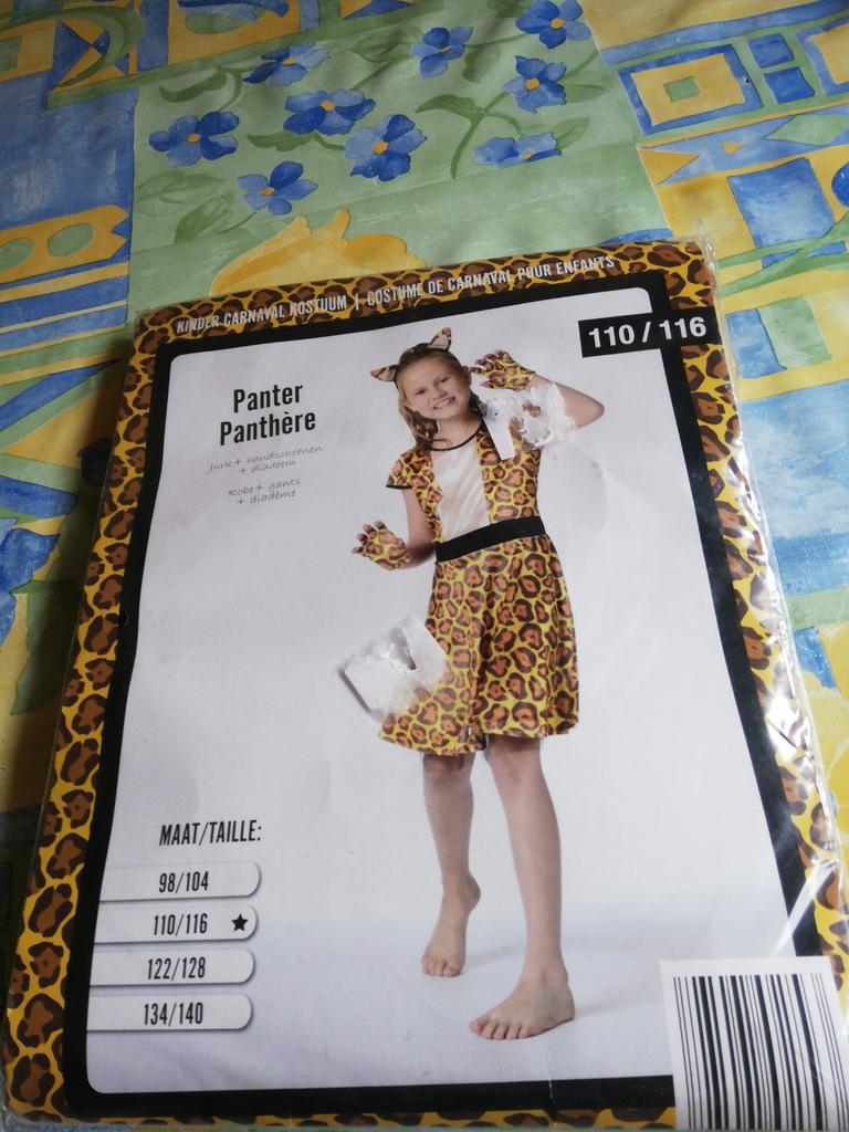 Costume carnaval fille. Panthère. Taille 5 ans. Neuf., Enlèvement ou Envoi, Comme neuf