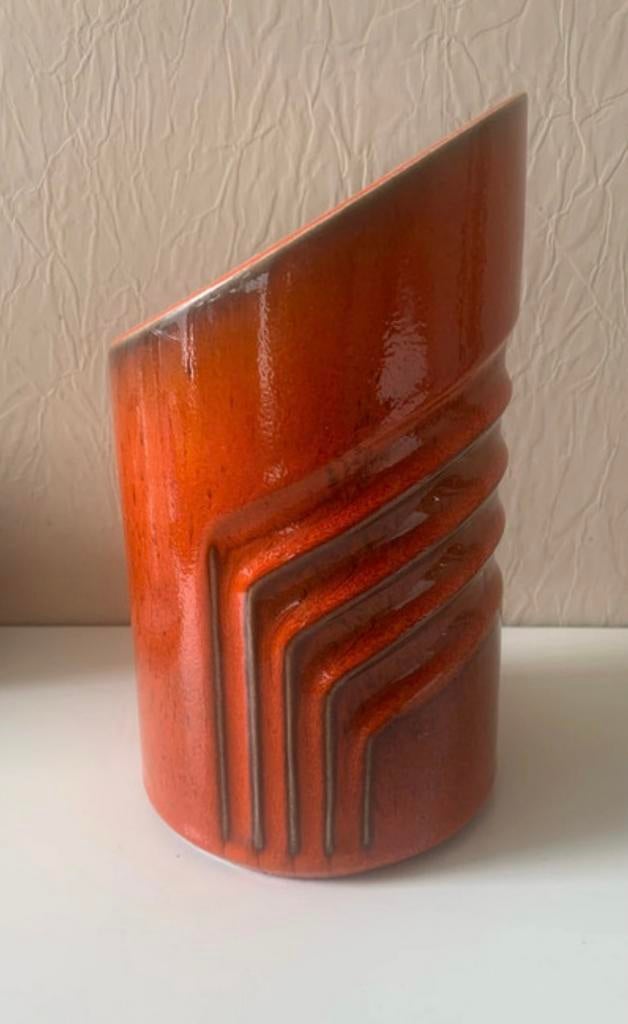 Futuristische 70s XL vaas van Carl Zalloni voor Steuler,, Ophalen of Verzenden