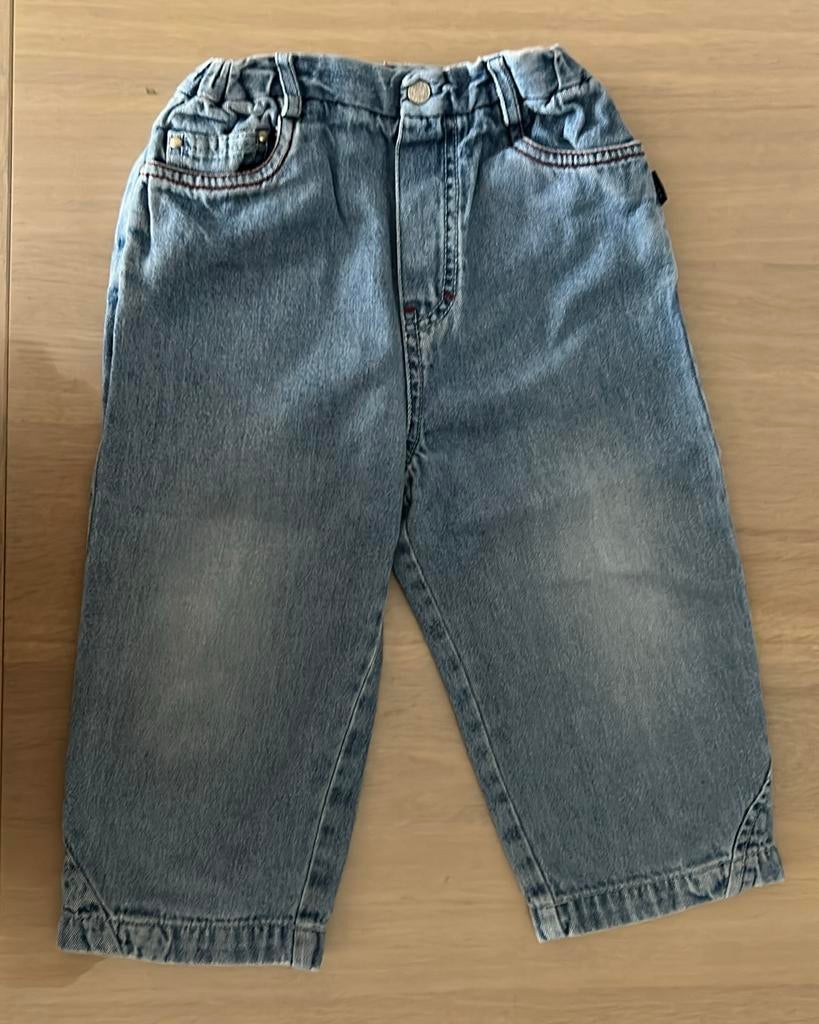 Jeans broekje maat 86, Kinderen en Baby's, Babykleding | Maat 86, Broekje, Zo goed als nieuw, Jongetje, Ophalen