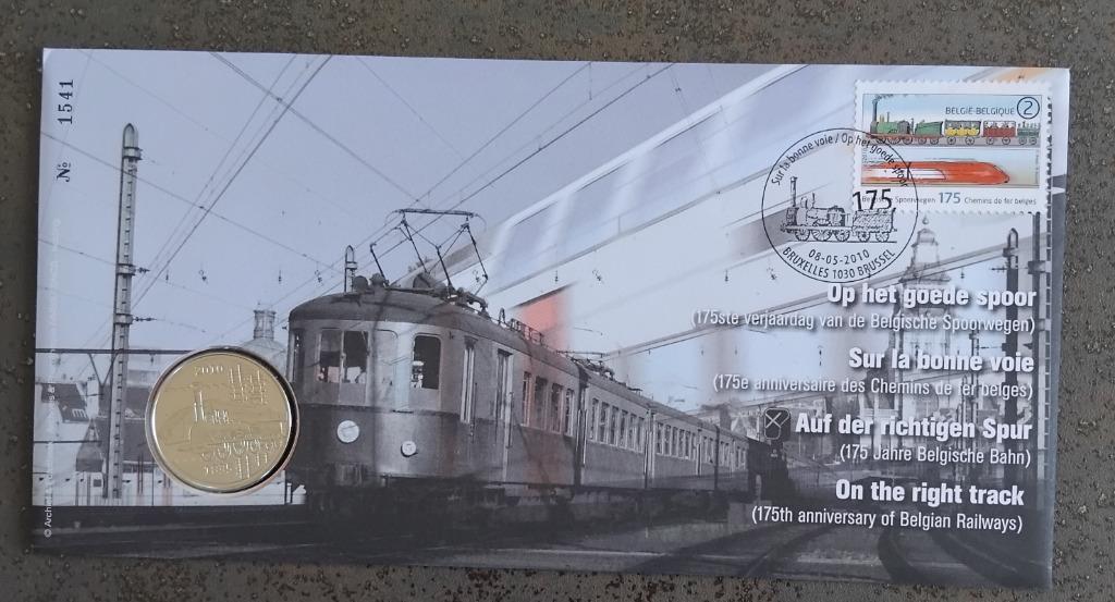 Année 2010 : 4036 - Numisletter : 175 ans des Chemins de fer, Enlèvement ou Envoi