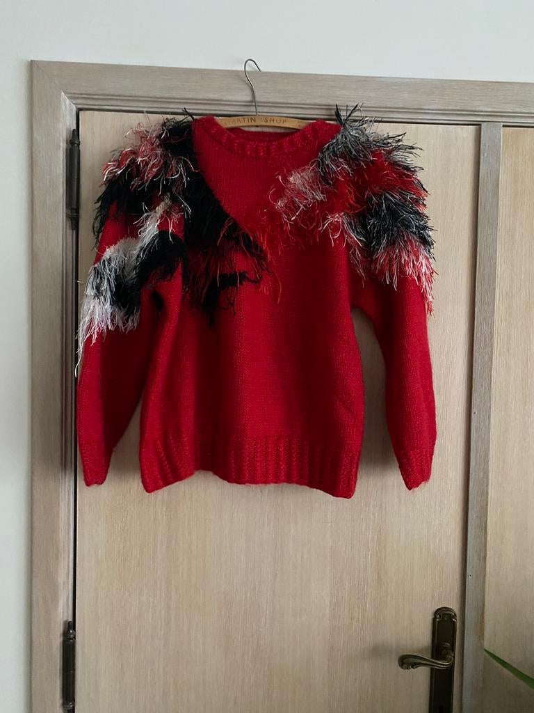 Pull chaud tricoté à la main, Vêtements | Femmes, Enlèvement ou Envoi, Comme neuf, Taille 42/44 (L), Rouge