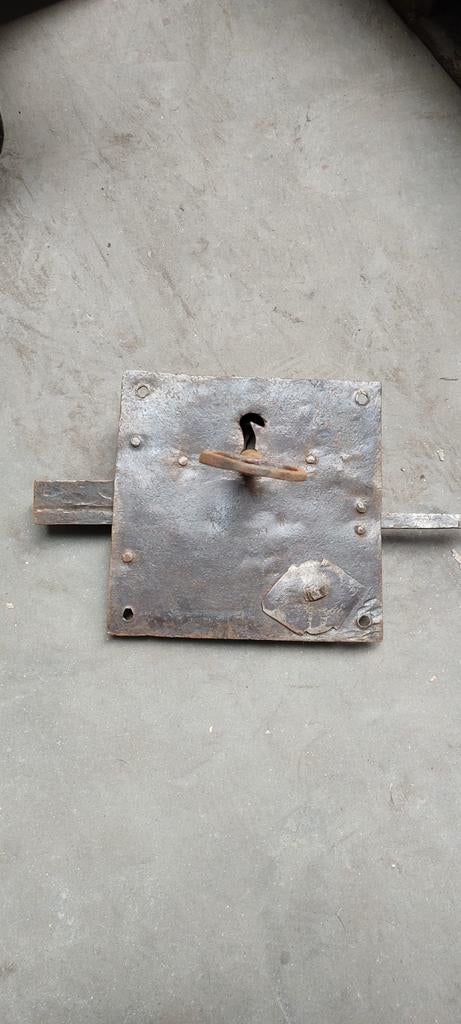 Serrure de château antique vintage, serrure de porte antique, Enlèvement ou Envoi, Comme neuf, Clé