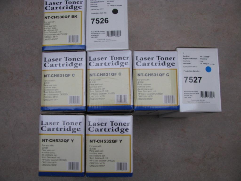 Nog 6 imitatie toner HP CP2025-CM2320 (HP 304A) CC531A-CC532, Enlèvement ou Envoi, Neuf, Toner, Huismerk