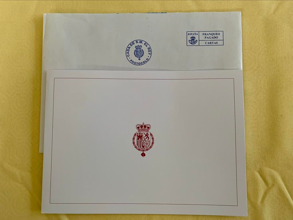 Kerstkaart koning Felipe en koningin Letizia, Spanje, Verzamelen, Ophalen of Verzenden, Zo goed als nieuw