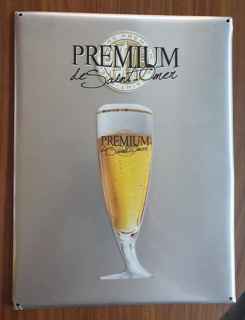 Metaal Reclamebord - Le Saint-Omer Premium -, Verzamelen, Ophalen of Verzenden, Gebruikt, Reclamebord