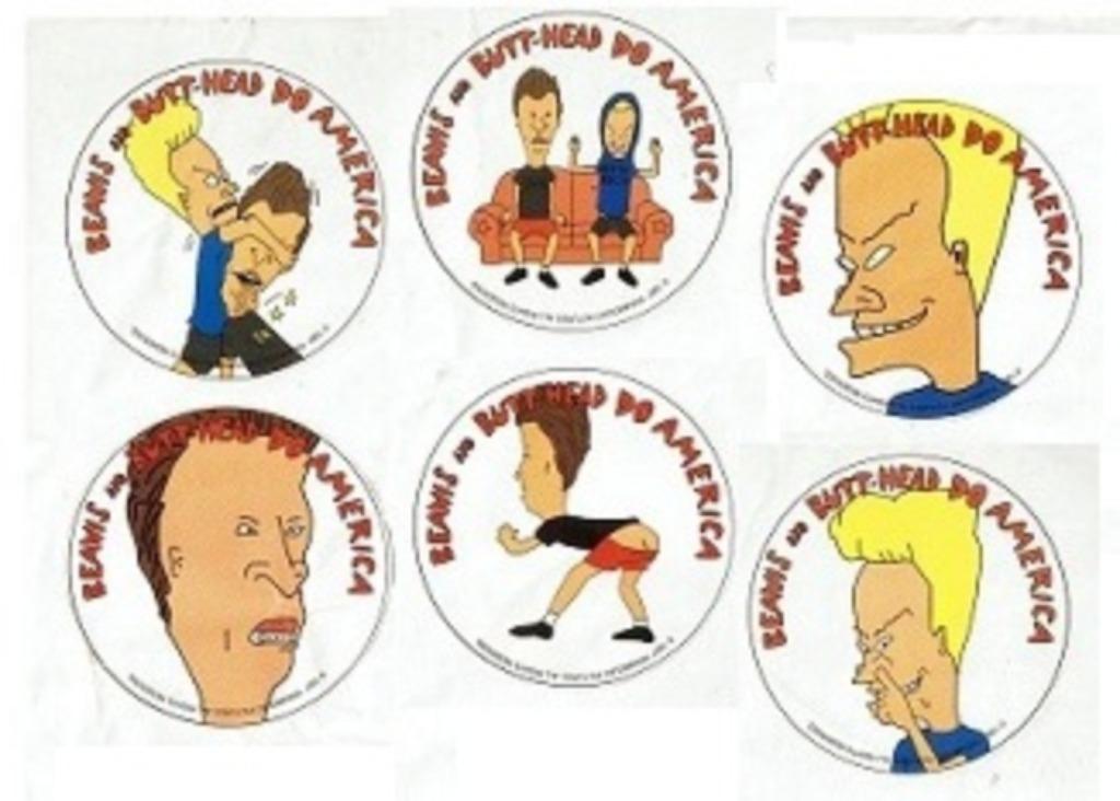6 buttons Beavis and Butt-head do America (5,5 cm), Ophalen of Verzenden, Nieuw