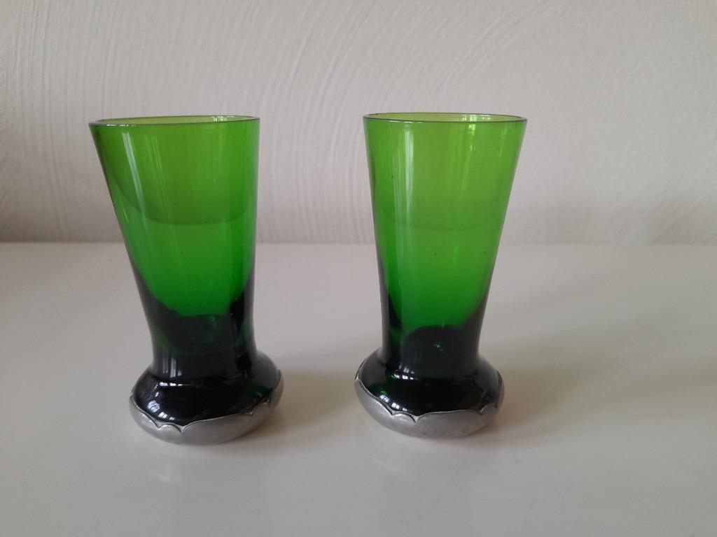 Antiek 1920 - Gero glaswerk met tinbeslag, Antiek en Kunst, Ophalen of Verzenden