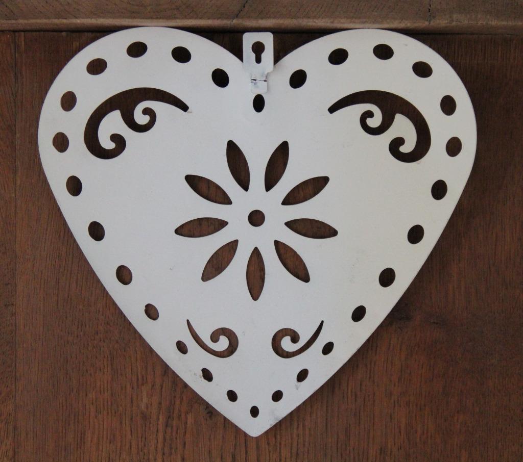 Décoration murale en forme de coeur blanc, Maison & Meubles, Enlèvement ou Envoi, Comme neuf