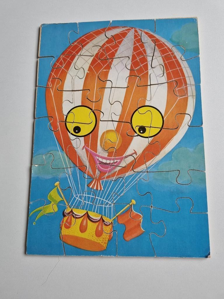 Houten puzzel luchtballon 24 stukjes, 4 à 6 ans, Enlèvement ou Envoi, Utilisé, 10 à 50 pièces