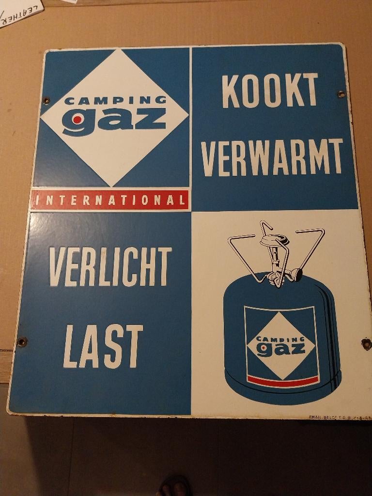Emaillebord, Verzamelen, Ophalen of Verzenden, Gebruikt, Reclamebord