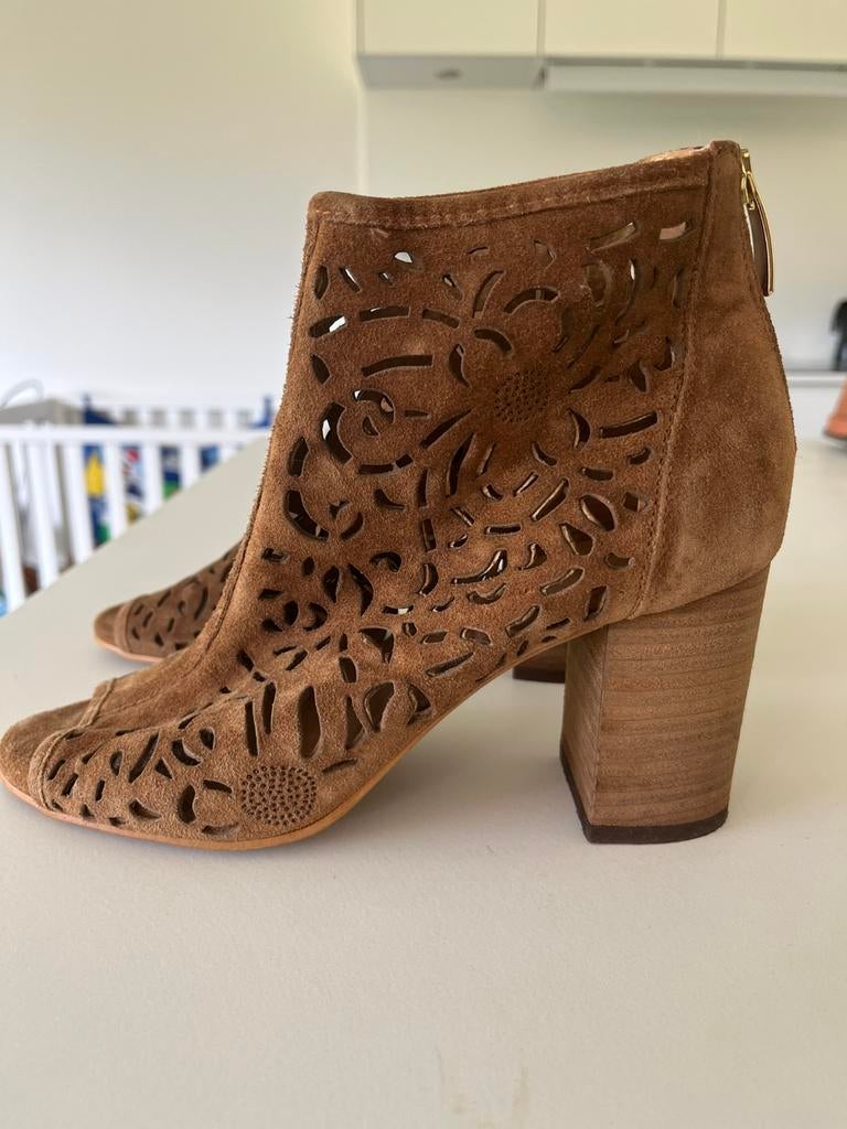 Zomerse hak -maat 37, Ophalen of Verzenden, Zo goed als nieuw, Bruin, Schoenen met hoge hakken