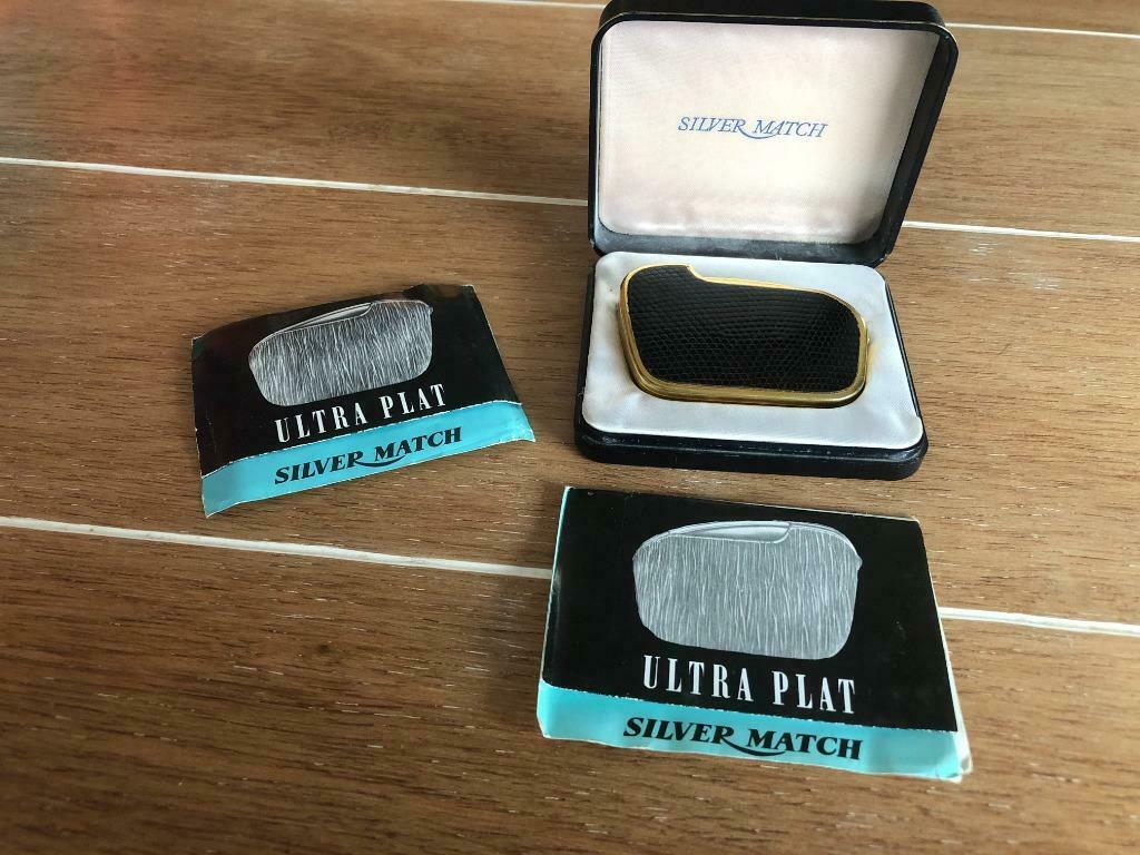 Aansteker Silver Match zwart met goud, Verzamelen, Ophalen of Verzenden, Gebruikt, Aansteker