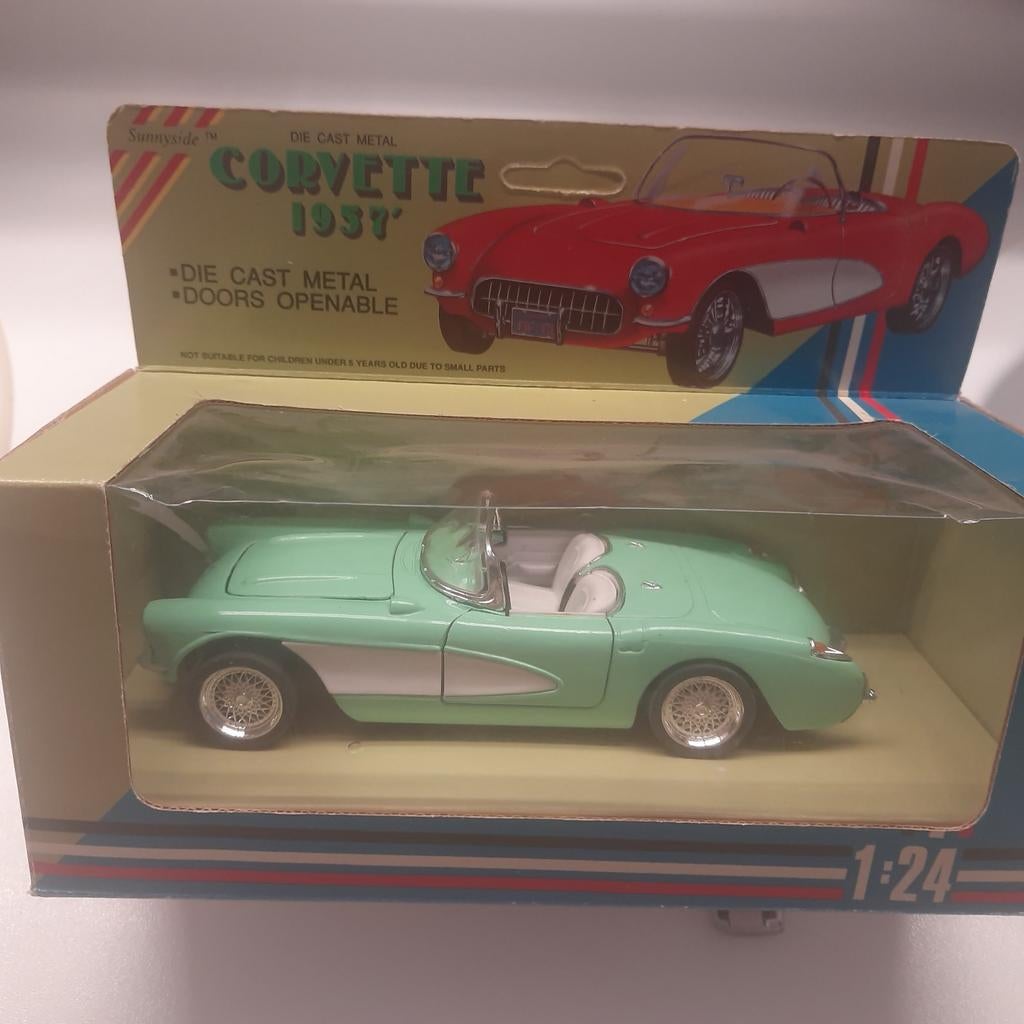 METAL 1/24: CORVETTE 1957*MIB*VINTAGE*, Ophalen, Nieuw, Auto, Overige merken