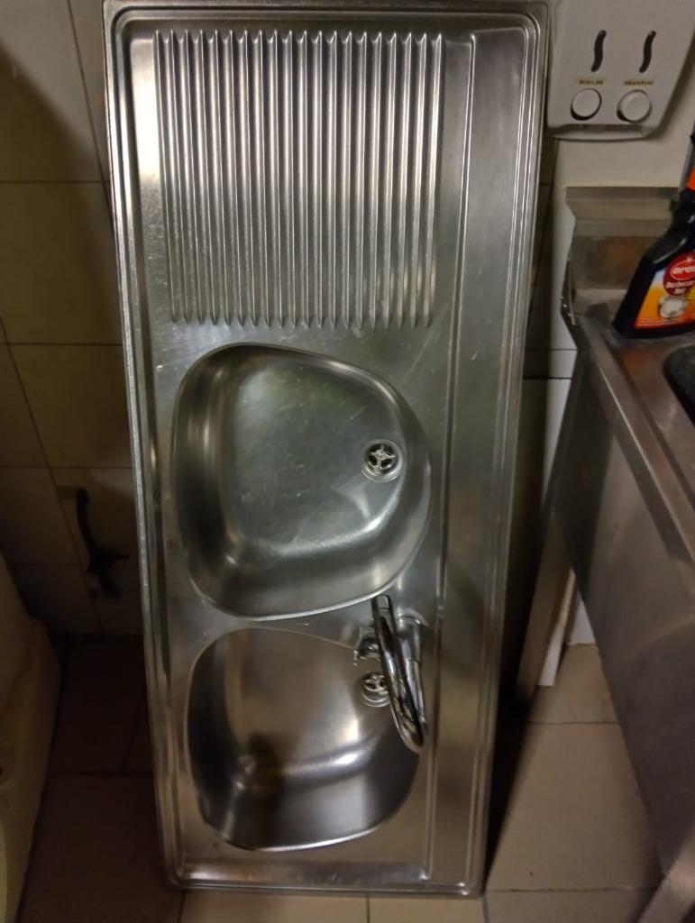 Inox Spoelbak met kraan, Huis en Inrichting, Ophalen, Gebruikt, 50 tot 100 cm