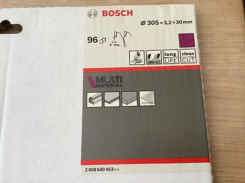 Lame de scie à onglet bosch diamètre 305x3,2x30mm 96 dent, Ophalen, Nieuw
