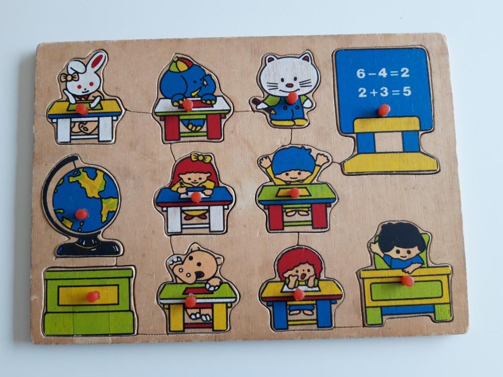 Houten inlegpuzzel, Gebruikt, 10 tot 50 stukjes, Ophalen of Verzenden, Van hout