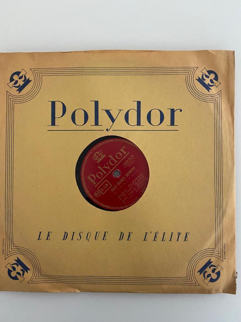78 RPM André Claveau Onze Heures Sonnent, Enlèvement, Utilisé, 10 pouces