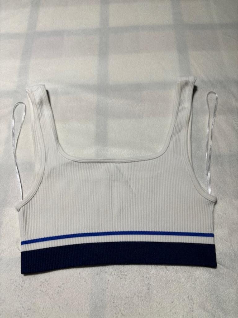 Zara witblauwe topmaat XS-S EUR, Ophalen, Zo goed als nieuw, Zonder mouw, Maat 34 (XS) of kleiner