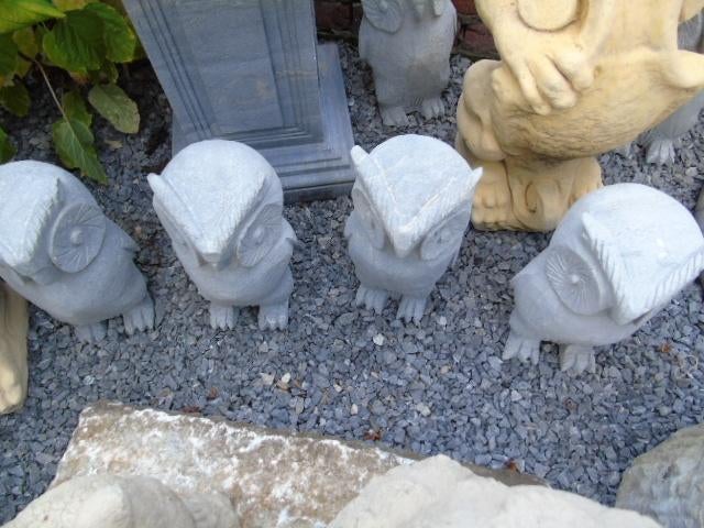 blauwe steenuil, uit de massa gesneden!, Tuin en Terras, Tuinwanddecoratie, Nieuw, Ophalen of Verzenden