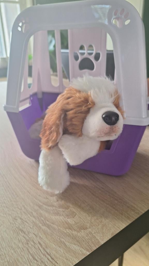 Knuffel met geluid en meeneem koffertje, Ophalen