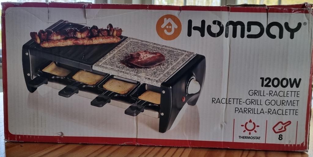 Grill raclette homday, Ophalen, Gebruikt, 8 personen of meer