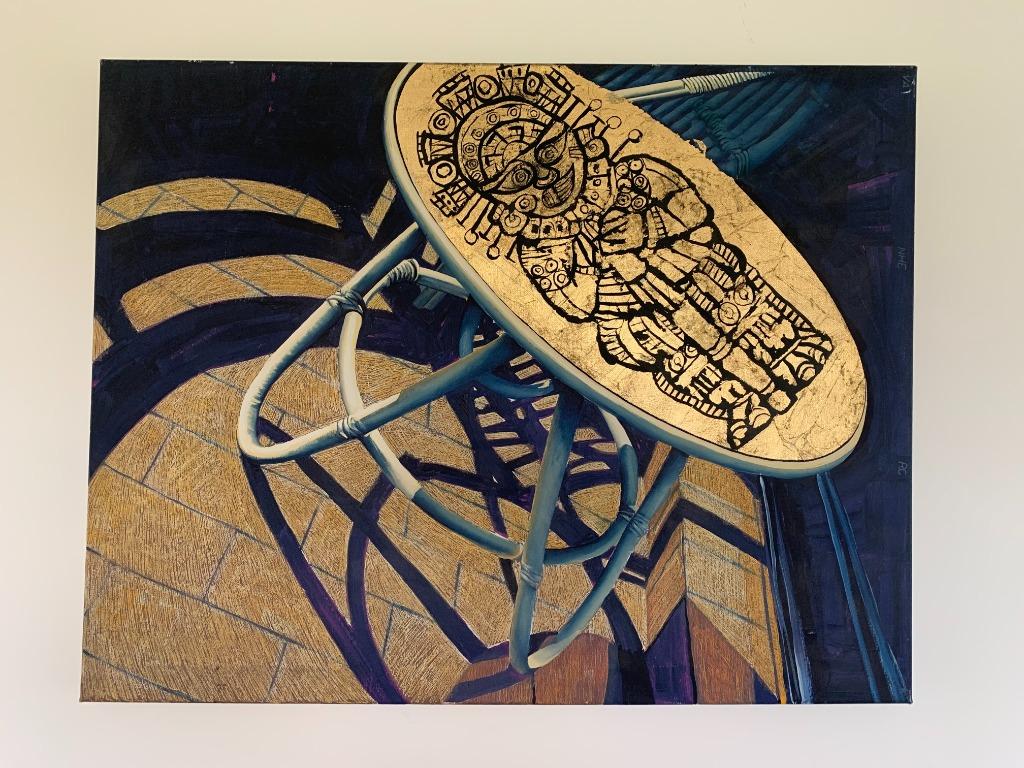 Peruaans ontbijt door Frank Van Herck, Antiek en Kunst, Kunst | Schilderijen | Klassiek, Ophalen of Verzenden